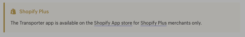 Transporter App Makes Migration Easy for Shopify Plus